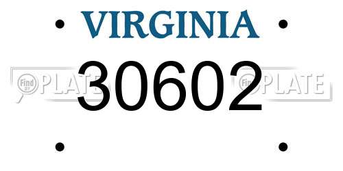 30602 Virginia License Plate