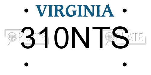 310NTS Virginia License Plate
