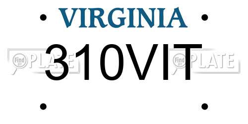 310VIT Virginia License Plate