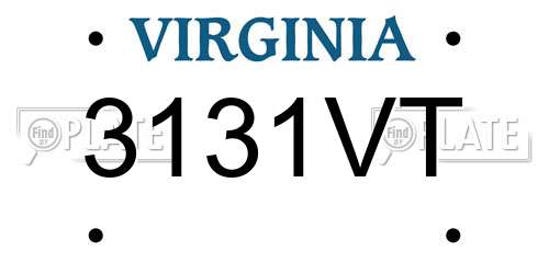 3131VT Virginia License Plate