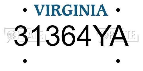 31364YA Virginia License Plate