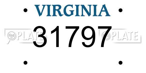 31797 Virginia License Plate