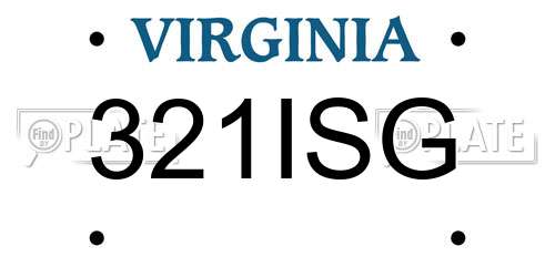 321ISG Virginia License Plate