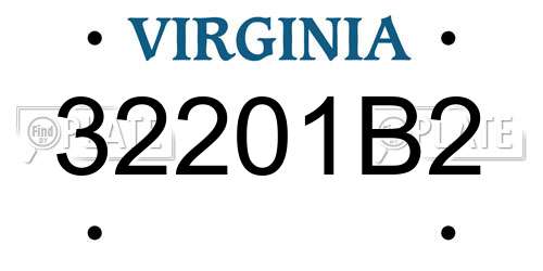 32201B2 Virginia License Plate