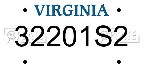 32201S2 Virginia License Plate