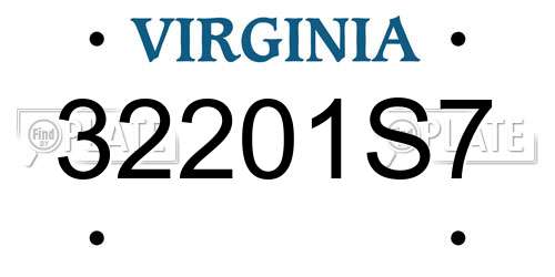 32201S7 Virginia License Plate