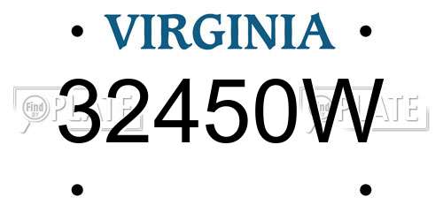 32450W Virginia License Plate