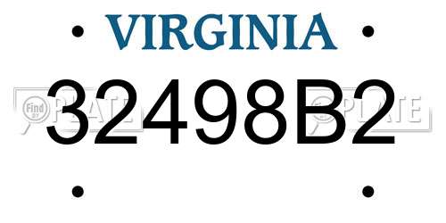 32498B2 Virginia License Plate