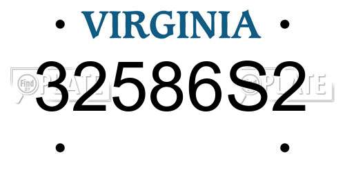 32586S2 Virginia License Plate