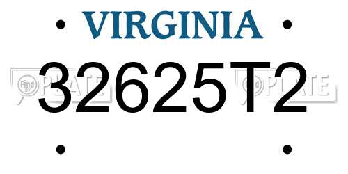 32625T2 Virginia License Plate