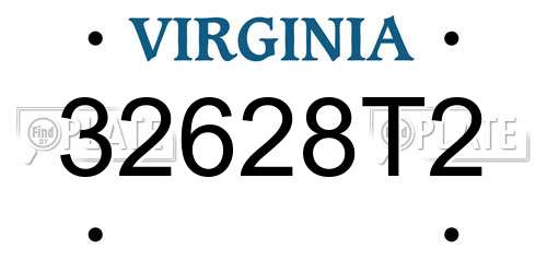 32628T2 Virginia License Plate