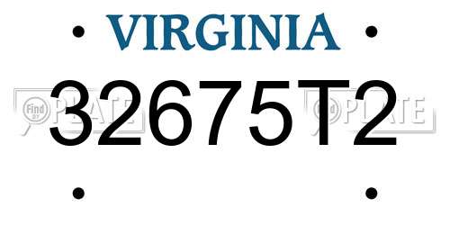 32675T2 Virginia License Plate