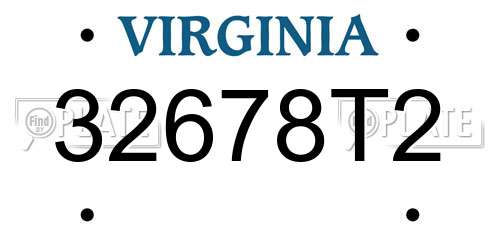 32678T2 Virginia License Plate
