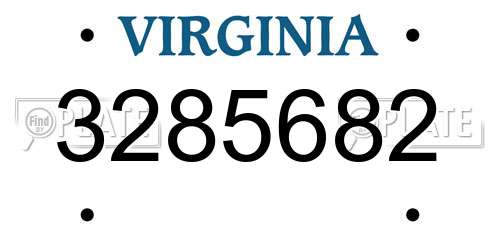 3285682 Virginia License Plate