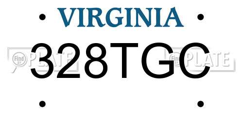 328TGC Virginia License Plate