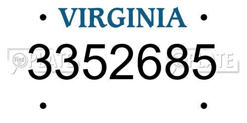 3352685 Virginia License Plate