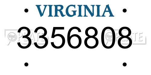 3356808 Virginia License Plate