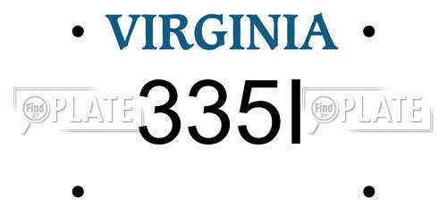 335I Virginia License Plate