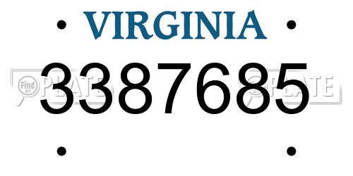 3387685 Virginia License Plate