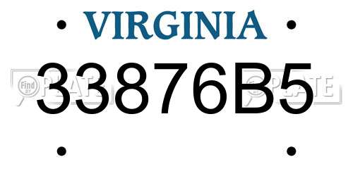 33876B5 Virginia License Plate