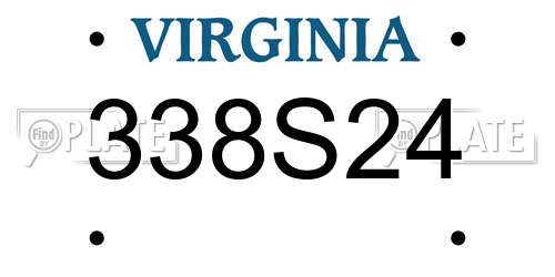 338S24 Virginia License Plate