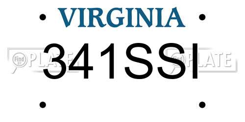 341SSI Virginia License Plate
