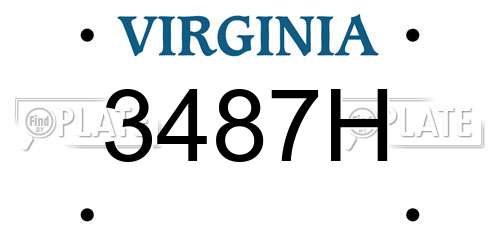 3487H Virginia License Plate