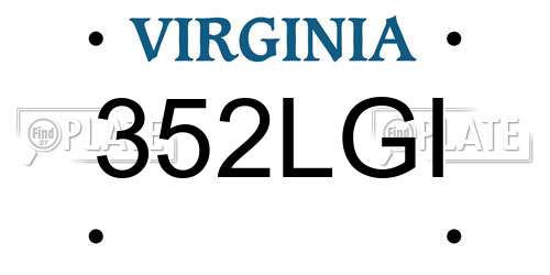 352LGI Virginia License Plate