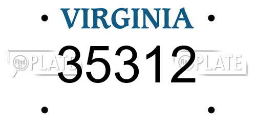 35312 Virginia License Plate