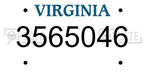3565046 Virginia License Plate