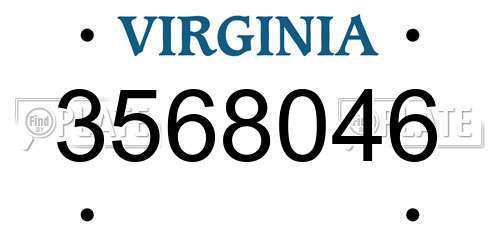 3568046 Virginia License Plate