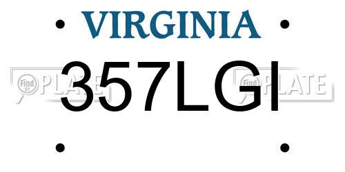 357LGI Virginia License Plate
