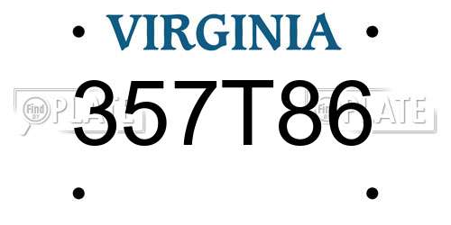 357T86 Virginia License Plate