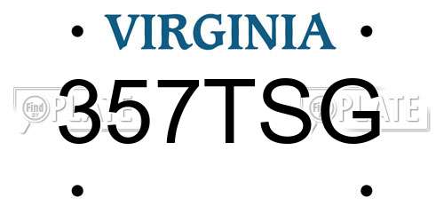 357TSG Virginia License Plate