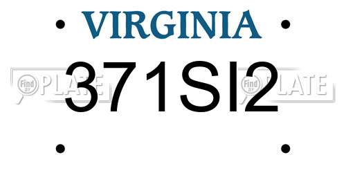 371SI2 Virginia License Plate