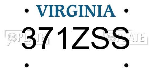 371ZSS Virginia License Plate