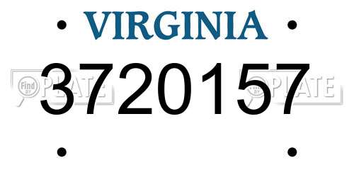 3720157 Virginia License Plate