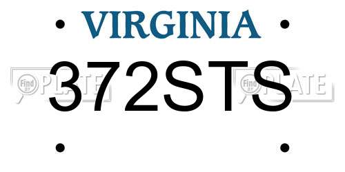 372STS Virginia License Plate
