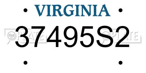 37495S2 Virginia License Plate