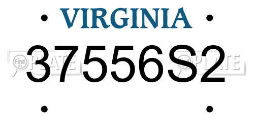 37556S2 Virginia License Plate