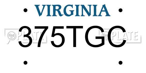 375TGC Virginia License Plate