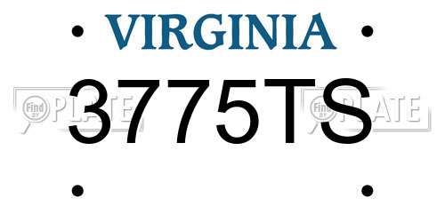 3775TS Virginia License Plate