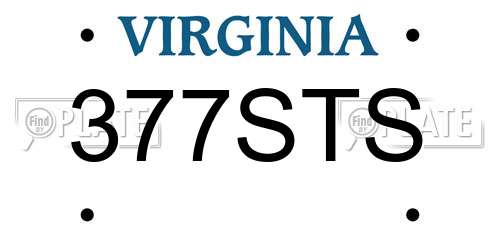 377STS Virginia License Plate