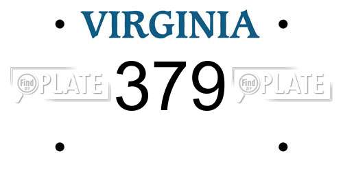 379 Virginia License Plate