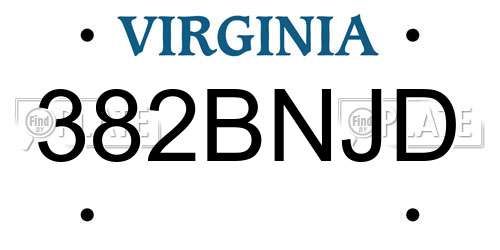 382BNJD Virginia License Plate