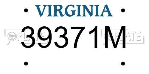 39371M Virginia License Plate