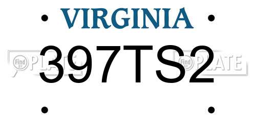 397TS2 Virginia License Plate