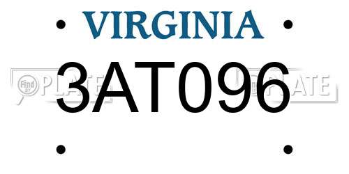 3AT096 Virginia License Plate