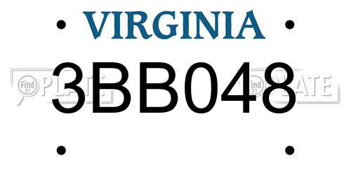 3BB048 Virginia License Plate