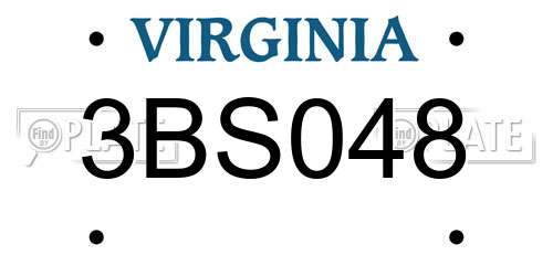 3BS048 Virginia License Plate